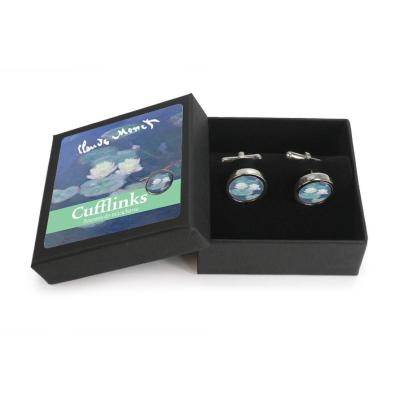 China Hot Selling Newest 2021 Claude Monet High Quality Stainless Steel Custom Cufflink Metal Cufflinks for sale