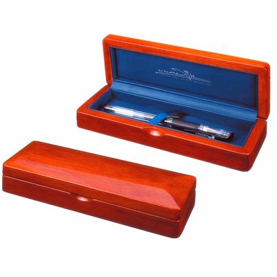 China Handmade Fancy Custom Solid Wooden Pen Box With For Man Gift Fountain Pen Display Storage Packaging Box Single Nib Showcase Factory for sale