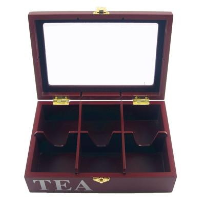 China Handmade low cost custom made mdf tea cheap wooden display box for tea bag storage case china tea crate packaging factory for sale