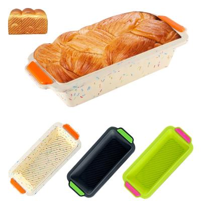 China Disposable Toast Baking Mold Non-stick Bakeware Silicone Bread Toast Mold For Baking Bread for sale