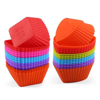 China Disposable Custom Silicone Cake Mold Bakeware Mini Cupcake Mold Silicone Products for sale