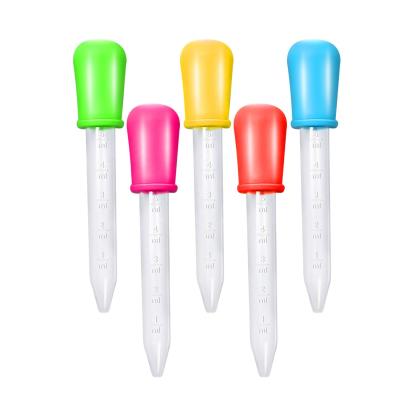 China Liqui Bottle Silicone 5ml Medicine Clear Liquid Eye Dropper With Bulb Tip Kids Candy Mold Liquid Droppers for sale