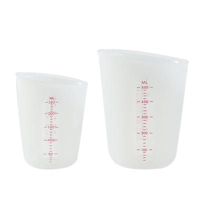 China Homesmart Food Grade Kitchen Silicone Sustainable Measuring Cup Set For Resin With Dual Scales for sale