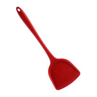 China Disposable Long Handle Spatula One-Piece Silicone Spatula Food Grade Non-Stick Easy Clean Kitchen Utensil Spatula For Cooking for sale