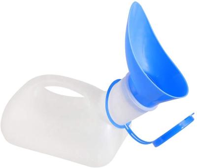 China Portable 1000ml sensor urinal urinal for men and women incontinent plastic urine bottles potty urinals with lids and funnel for sale