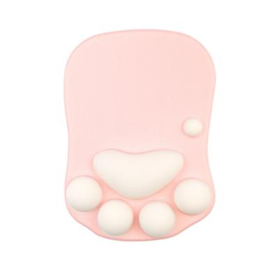 China With Wrist Rest Cat Paw Mouse Pad With Wrist Support, Cute Cartoon Cats Paw Soft Silicone Rests Wrist Mat for sale