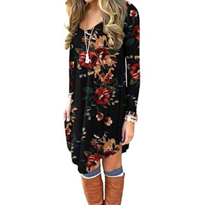 China S-3XL Anti-Static Fashion Various Styles Loose Casual Dresses Long Sleeve Women's T-Shirt Dress for sale