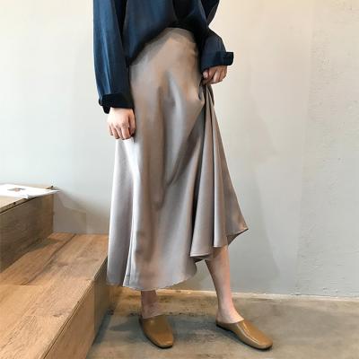 China Other Hot Sale Maxi Skirts Hip Fishtail Retro High Waist Bag Satin Autumn Ladies Skirts 2020 For Women Maxi Standard Adults Casual SL for sale