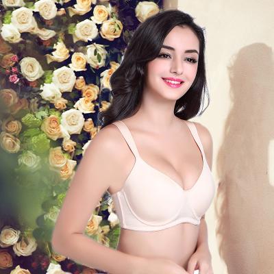 China Summer Thin Section Steel Women Full Cup Antibacterial Shiny Leakproof Underwear Fashionable Plus Size Bra for sale