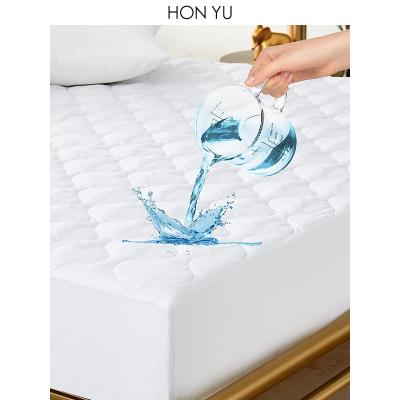 China 100% Waterproof Quilted Fitted Mattress Pad Stretches Up To 18 Inches Breathable Silent Soft Mattress Topper Deep Pocket for sale