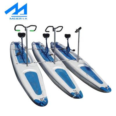 China Water bike for sale factory supplier water bicycle adult kids pedal boat for family fiberglass water bike for sale for sale