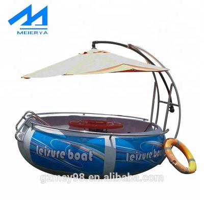 China BBQ Boat On The Sea Entertainment Multifunctional Fiberglass Sea Water Hot Selling 12 Person Electric BBQ Donut Boat for sale