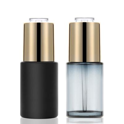 China Personal Care Custom Essential Oil Small Empty Push Button Glass Dropper Bottles Cheap Price for sale