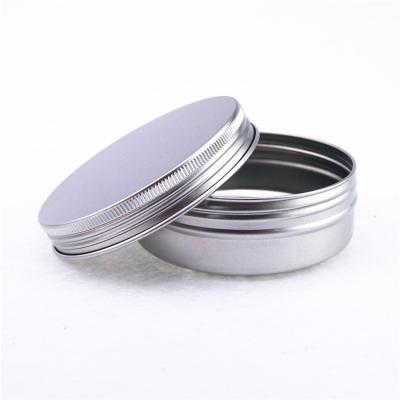 China Round Aluminum Screw Cap Paint Tin Cans Metal Tin Storage Jar Containers With Screw Lid For Lip Balm Cosmetics for sale