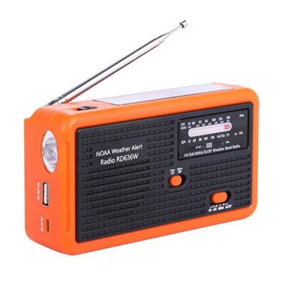 China Emergency Multi-Function Radio Radio for Earthquake Rescue Emergency Hand Crank Radio Survival NOAA Radio Solar Time Radio for Reading Light for sale