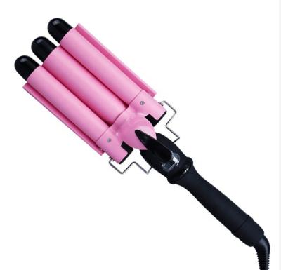 China Home Professional Electric LCD Three Barrel Wavy Hair Curler Tools Three Barrel Wavy Hair Curler Tools Big Wand LCD Digital Display Barrel Curling Iron Professional Salon Hair Curler for sale