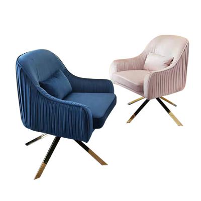 China Modern luxury convertible metal living room furniture bese pink and fabric recliner accent chair blue velvet for sale