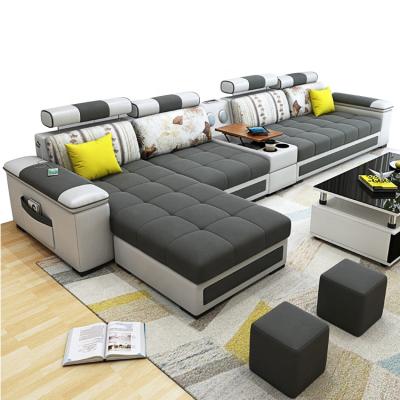 China Factory Adjustable Modern Fabric Sofa Set (Height) Sofa Set Furniture Couch Living Room Sofas Corner Section For Home for sale