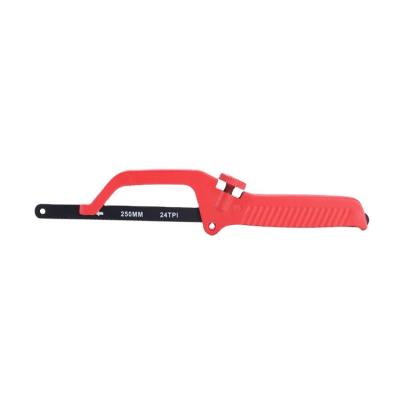 China Mini hacksaw wood frame aluminum handle with soft handle hss hacksaw blade for sale