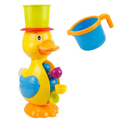 China Cute Baby Bath Spray Toy Duck Float Water Toy For Bathroom Mini Water Toy Set Child Cartoon Water Tool for sale