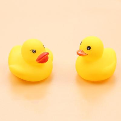 China LQQ1217 Bath Water Toy Small Cognitive Floating Duck Toy Sounds For Baby Tiny Mini Yellow Rubber Ducks With Floating Hiss for sale