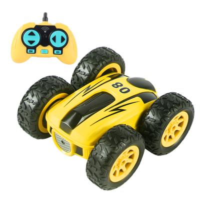 China 2021 New RC Hobby Design Best Selling 4 Wheel Remote Control Rotating Flip Stunt Car Toy for sale