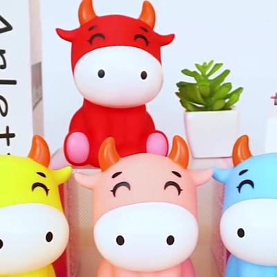 China Hot-selling Interesting Zodic Cartoon Cute Toy Cow Coin Box Piggy Bank Animal Material Safety Does Not Hurt Your Hands Creative for sale