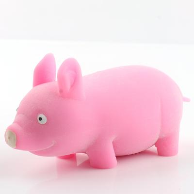 China Leisure Good Quality New Arrivals Squeeze Silicone Pink Pig Stress Reliever Toy for sale