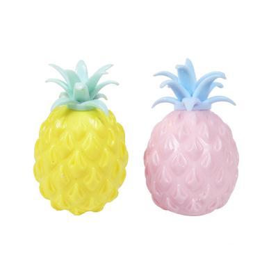 China Interesting Pineapple Led Toys Children's Decompression Toys Simulation Fruit Led Light Mud Flour Ball Creative Pressure Ball Hot Selling for sale