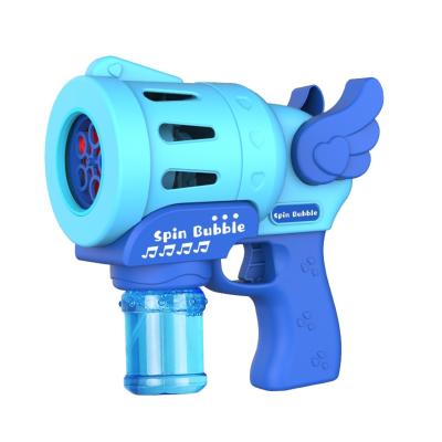 China Electric Bubble Blowing RQ220202 Kids Automatic Bubbles Gun Toys Summer Soap Water Bubbles Machine 2-in-1 Electric Bubble Machine For Kids Gift Toys for sale