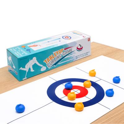 China Family Game RQ220302 Table Ball Board Game Toys Indoor Mini Desktop Curling Bowling Games Family Puzzle Children Sports Game Toys for sale