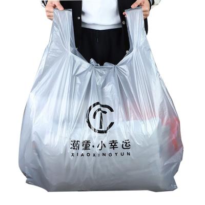 China Recyclable custom plastic wholesale packaging biodegradable plastic bag shopping bag printing manufacturing plastic bags with logo for sale