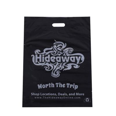 China Eco-friendly die cut recyclable wholesale custom design shopping printing plastic shopping bagBags for sale