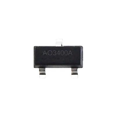 China Original N-channel 30V 6.5A SOT23-3 standard power AO3400A MOSFET transistor smd transistor hualichip integrated circuit IC MOS AO3400A for sale