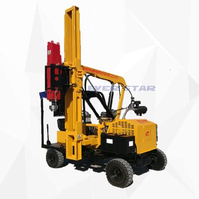 China New Design Small Pile Drilling Pile Driving Machine For Highway Guardrail Construction for sale