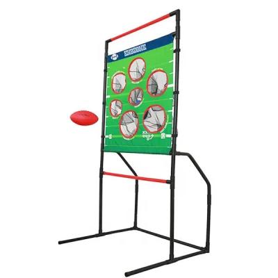 China Outdoor Activity 2-in-1 Football Discus Throw Backyard Lawn Game Flying Disc Game Soccer Target Throwing Game for sale