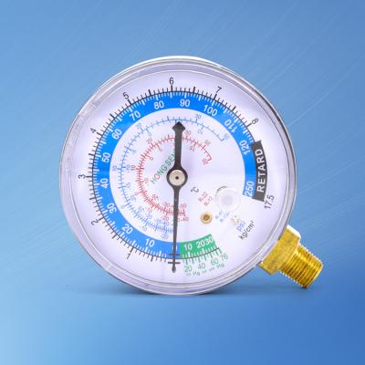 China High Quality Industrial Air Conditioner Parts R12 R22 R404A R134a Low Refrigerant Pressure Gauge for sale