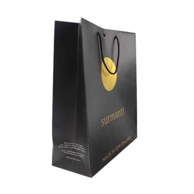 China Gift Recyclable Eco Friendly Paper Bag With Logo Print Luxury Cosmetic Jewelry Shopping Paper Bag With Handle for sale