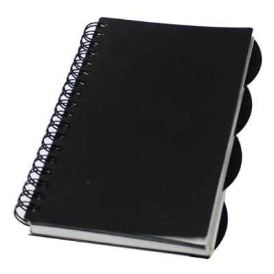 China Customized Size Luxury Black Cheap Spiral Logo Blank Notebook for sale