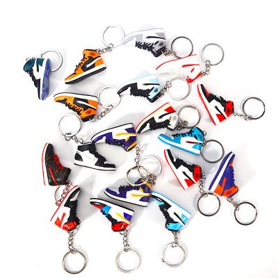 China Custom Cute Keychain AJ Jordaneliedlys 2022 New Model Men's Basketball Shoe 3D Key Chain Mini Sneaker Keychain for sale