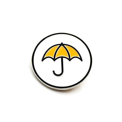 China Global Wholesale Custom Zinc Alloy Iron Metal Cheap Umbrella Lapel Pins for sale