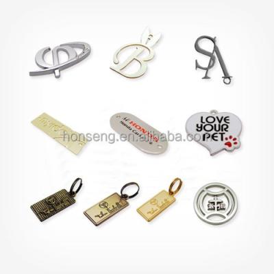 China Custom Europe Gold Metal Tag For Handbag for sale