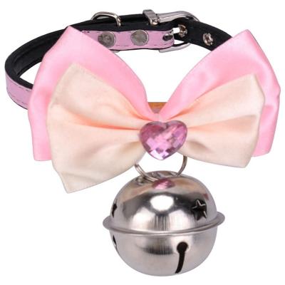 China Universal Cat Viable Dog Collar Bell Cat Collar Dog Products Pet Bow Dog Skin Collar for sale