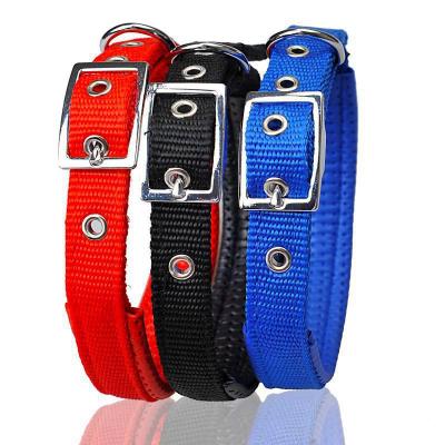 China New Durable Foam Nylon Dog Collar Small Leather Dog Traction Collar Dog Collar for sale