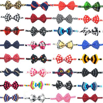 China Adjustable Silk Polyester Stocked Cat Dog Cheap Collar Bow Ties Pet Accessories For Dogs Pet Bow Headdress for sale