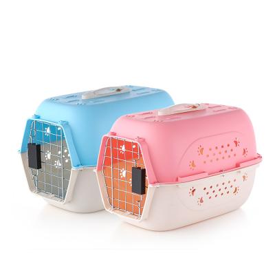 China Cat And Dog New Environmental protection pp material breathable aviation box small pet dog aviation plastic shipping box for sale