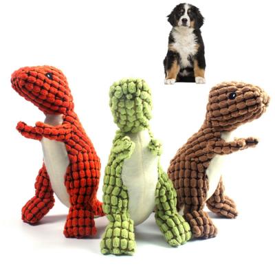 China Viable Pet Plush Toys Corn Wool Sounding Dinosaur Dogs Biting Molars Cleaning Teeth Teddy Dogs Exhaling Toys for sale