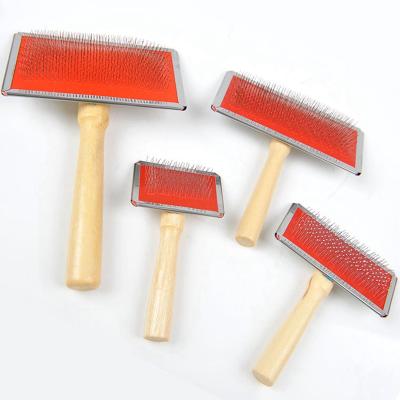 China Stored Pet Products Cleaning Toy Dog Brush Pet Needle Comb Dog Beauty Comb Wooden Pet Comb for sale