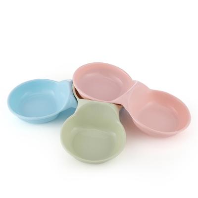 China Amazon Bulk Shopping Sustainable Hot Selling Pet Food Double Small Size Plastic Bowl for sale