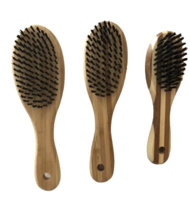 China Sustainable Pet Hair Grooming Comb with Wooden Handle Double-Function Comb Bamboo Double-Sided Pet Comb for Cleaning Beauty for sale